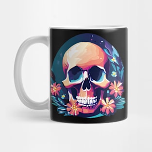 Happy skull with flowers #3 Mug